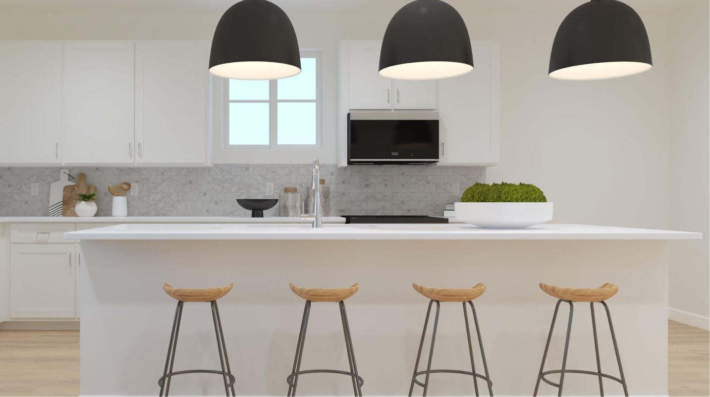 Sleek quartz countertops for effortless meal preparation