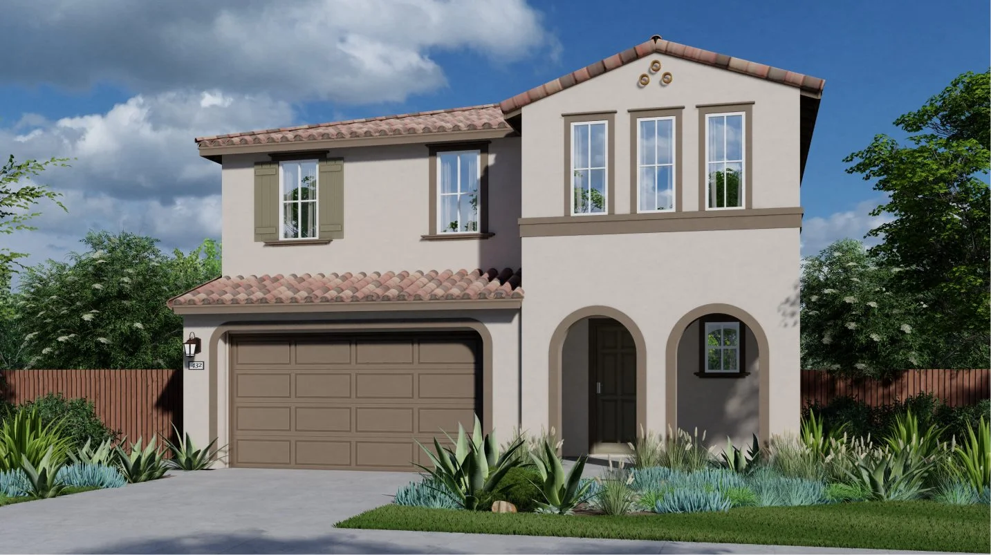 Residence 1935 Elevation A - Spanish Colonial