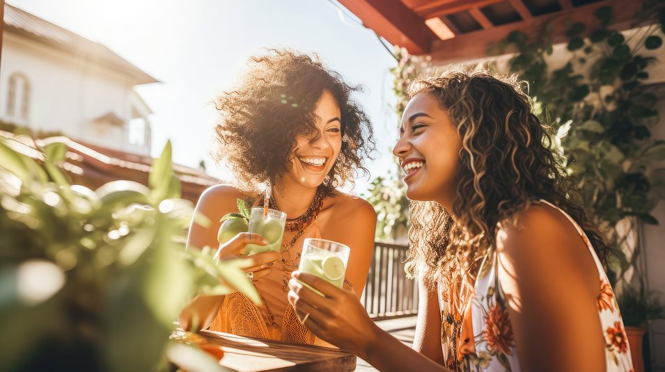 Women having drinks together