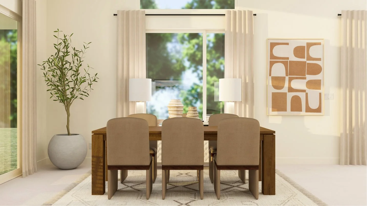 Furnished dining room