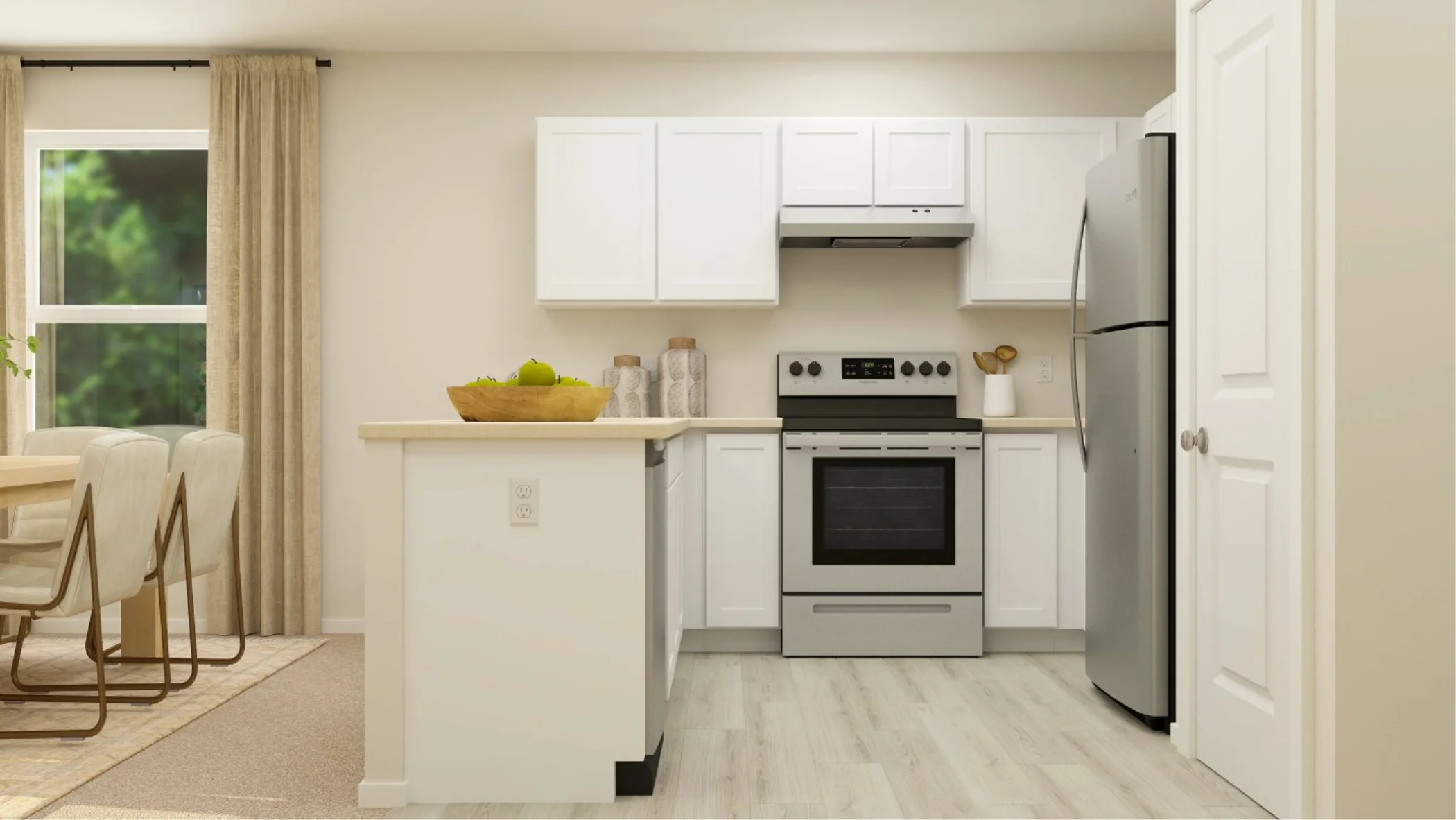 Kitchen cabinetry and appliances