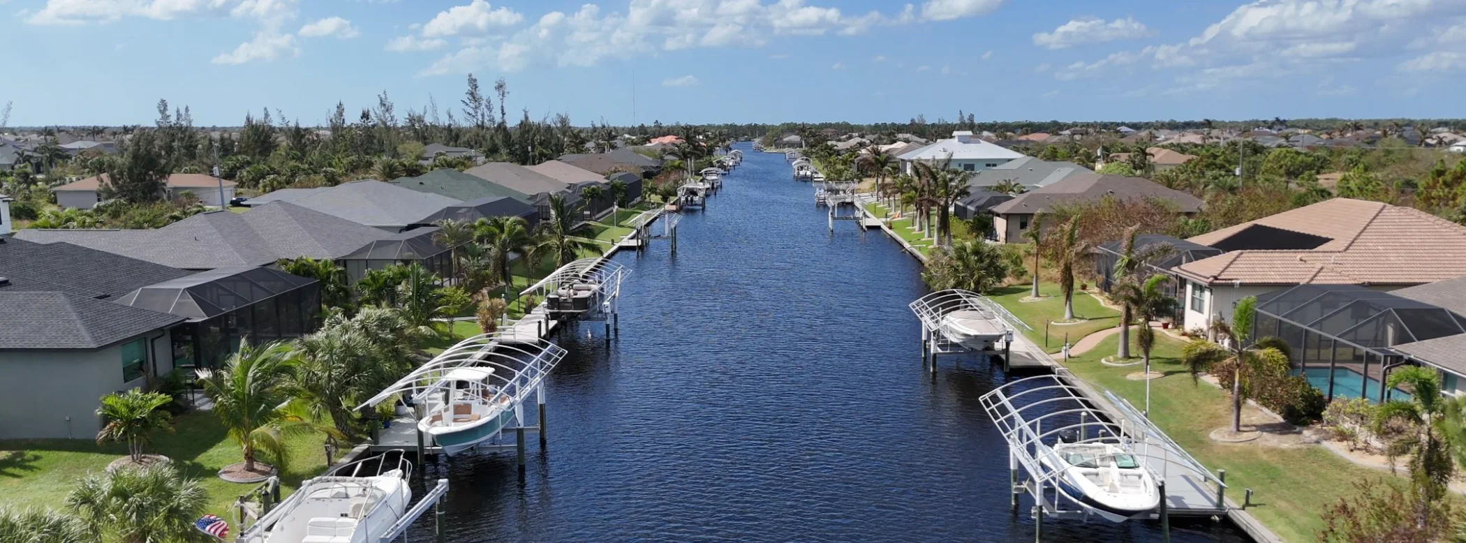 Homes along a Port Charlotte canal