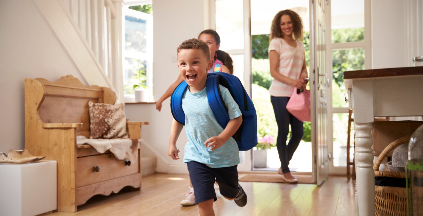 Kids just getting home from school