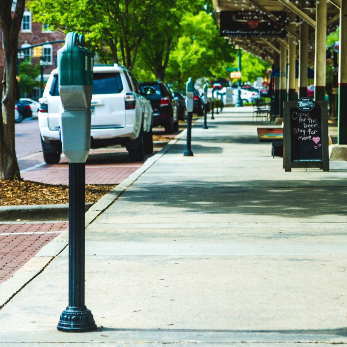 View of USC campus sidewalk
