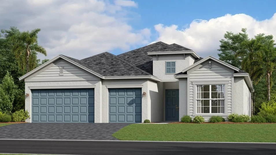 A classic exterior style with a hipped roofline