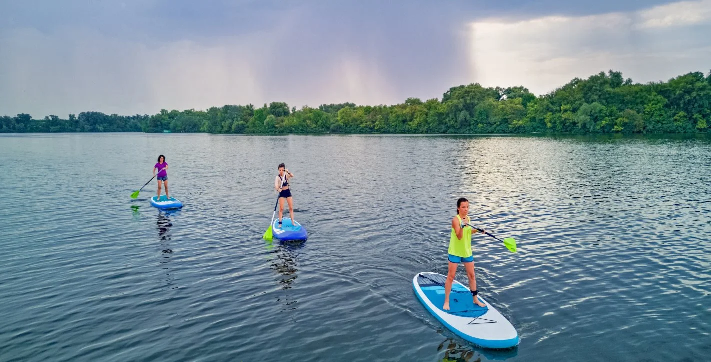 paddle boarding