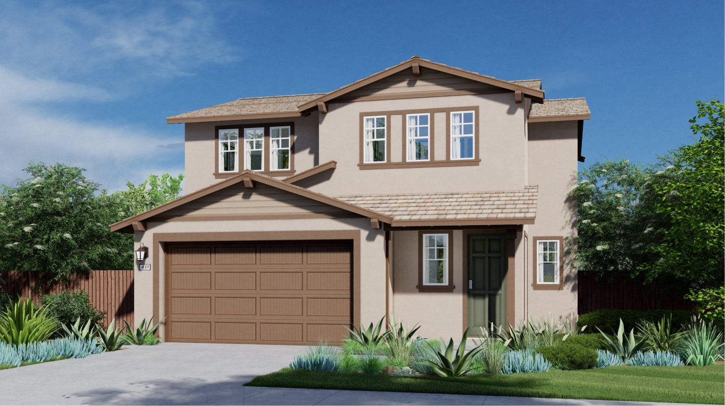 Residence 1821 Elevation D - Early California Ranch 