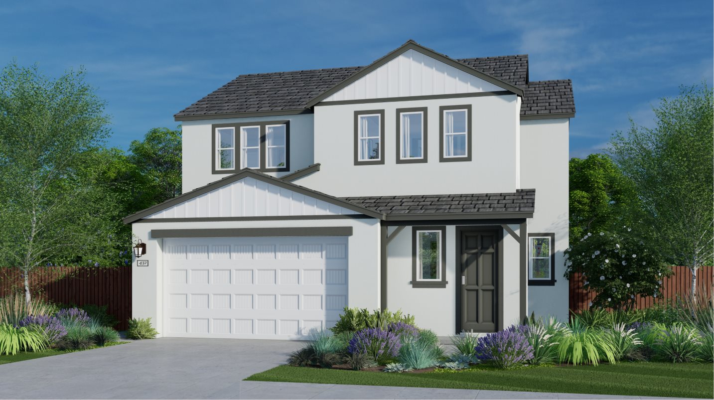 Residence 1821 Elevation E - Western Farmhouse 
