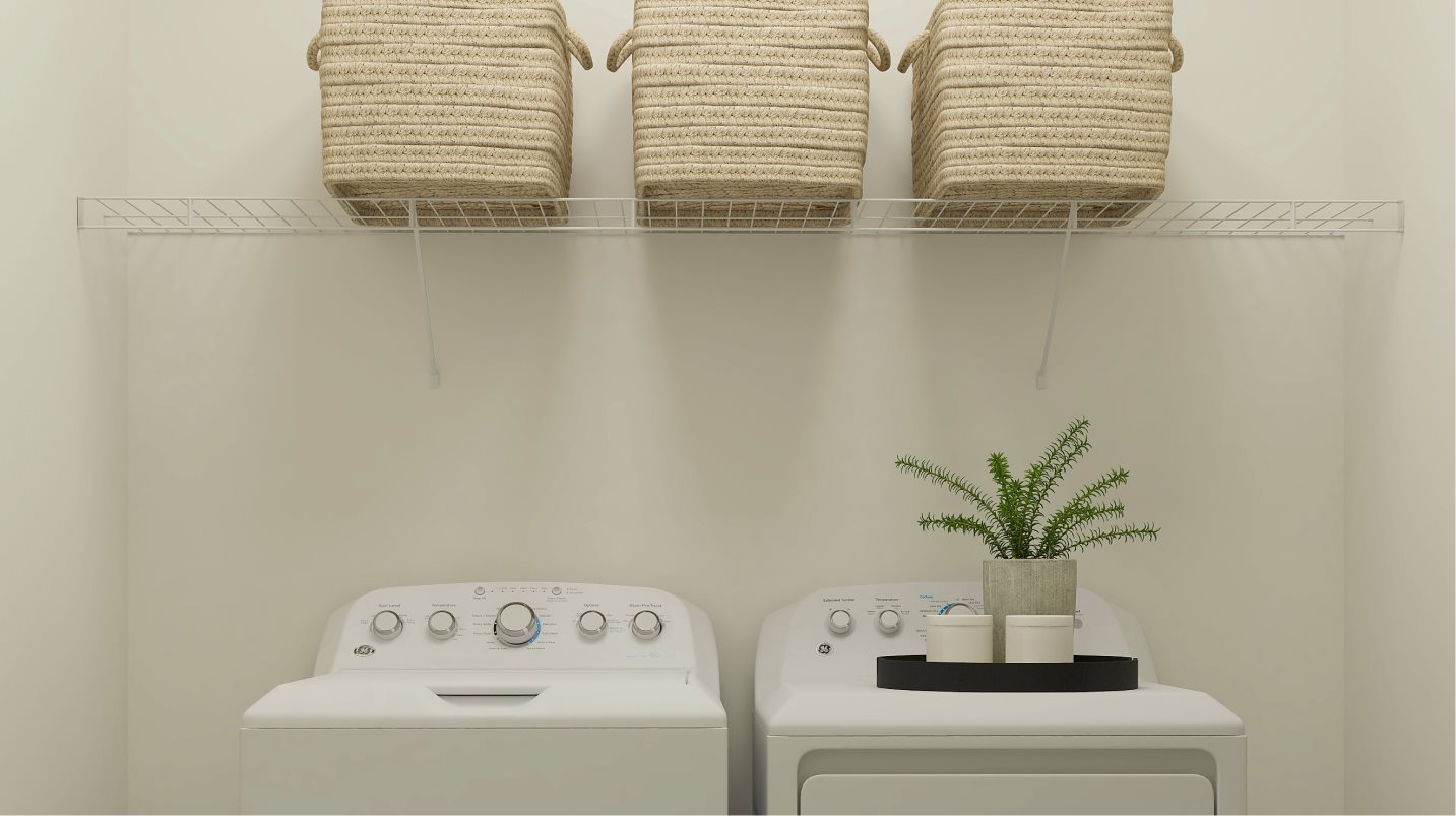 Laundry room shelving