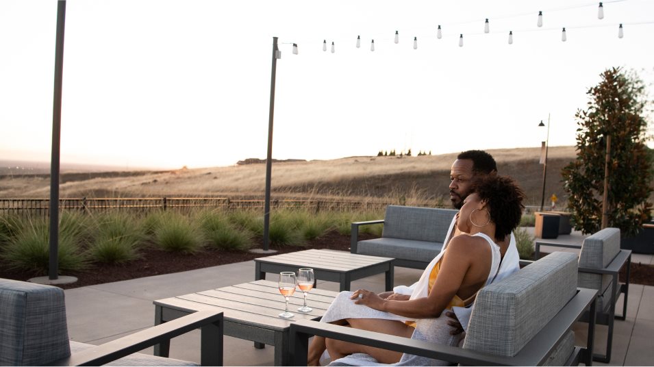 Outdoor seating picnic area