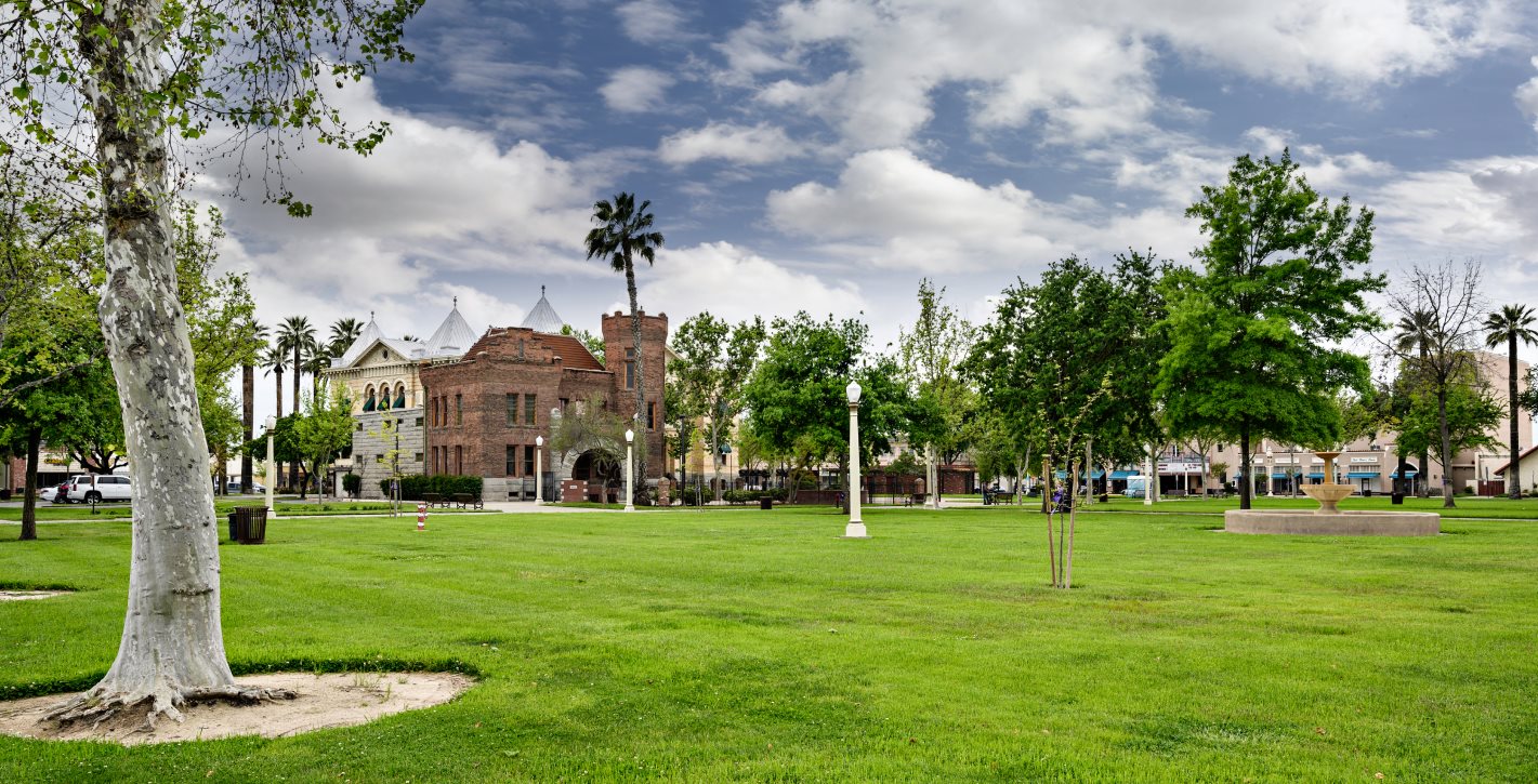 The Civic Center park green space
