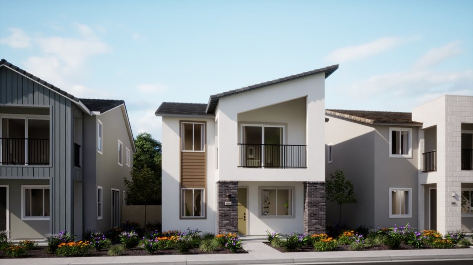 Transitional home exterior image