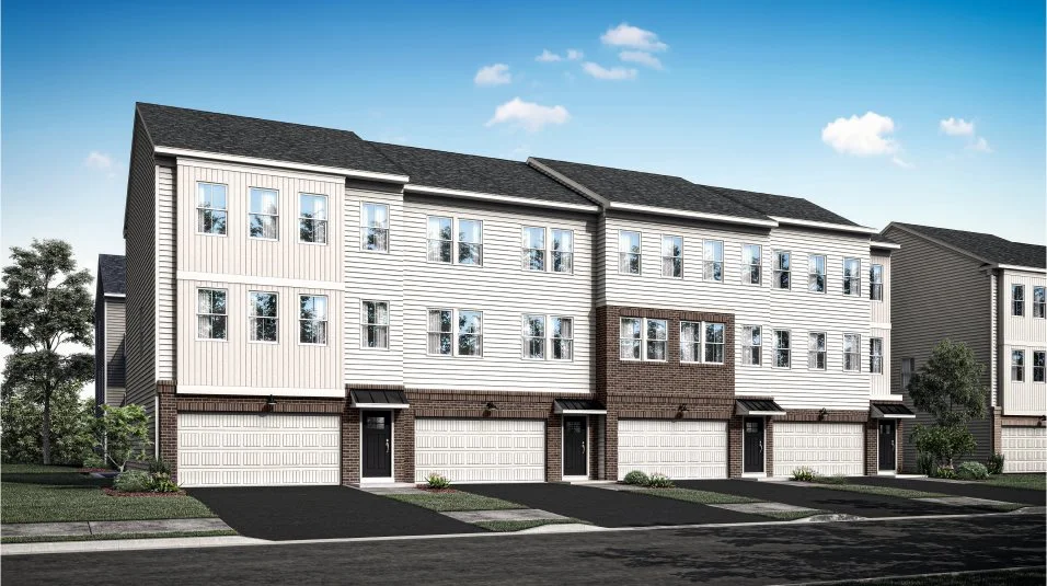 A traditional-inspired townhome exterior 