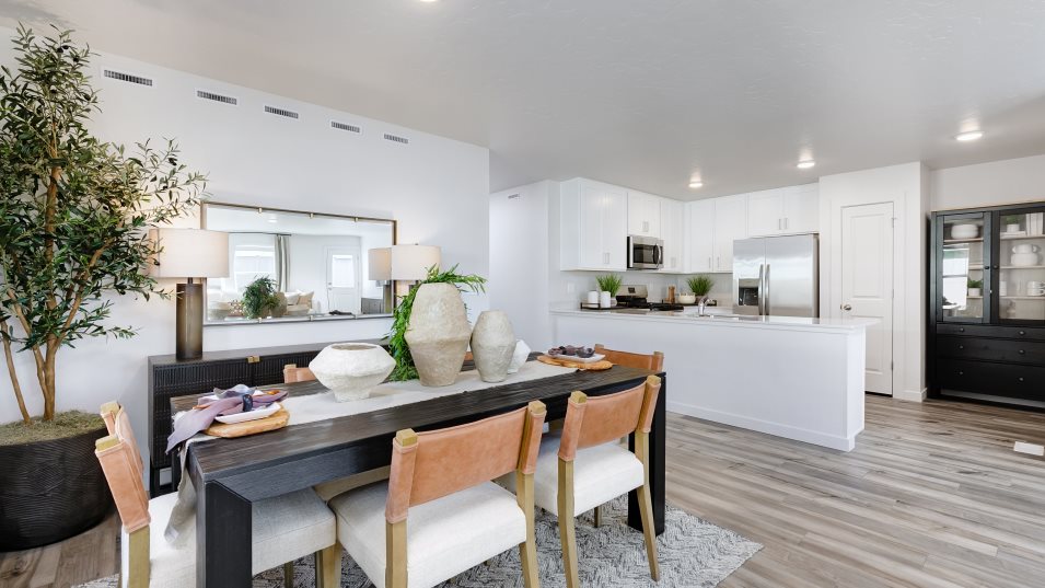 Furnished dining space near the kitchen