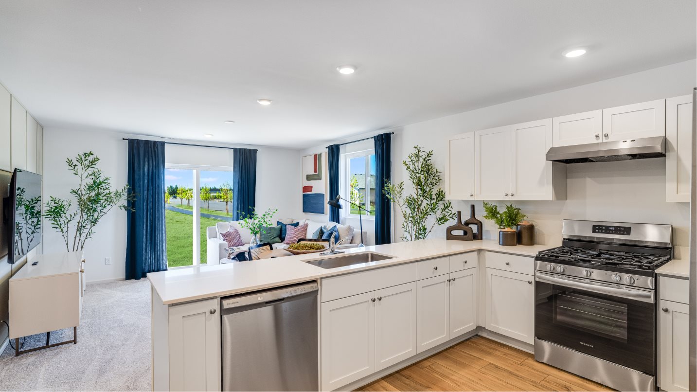 Kitchen overlooking the open space