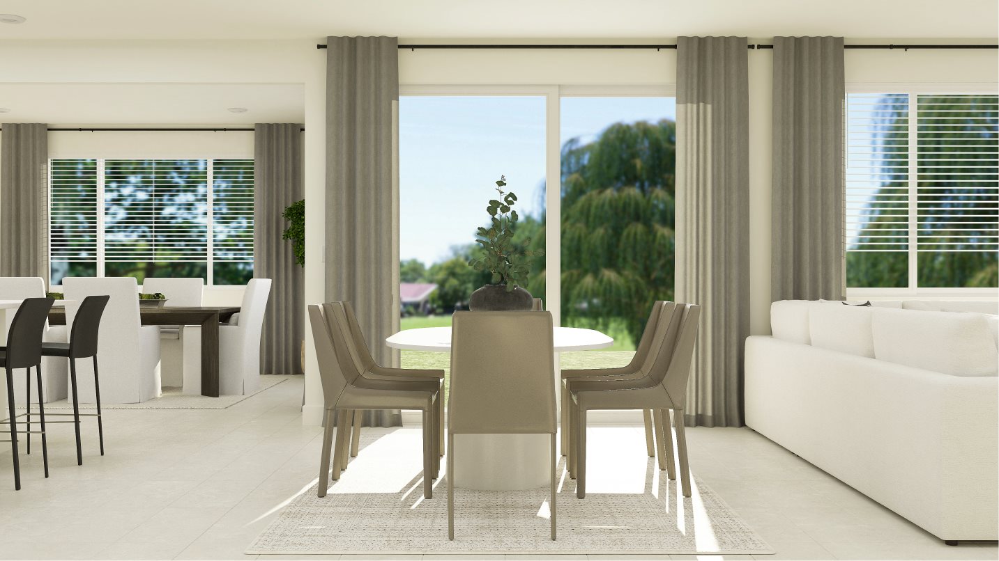 Dining nook near the kitchen and family room