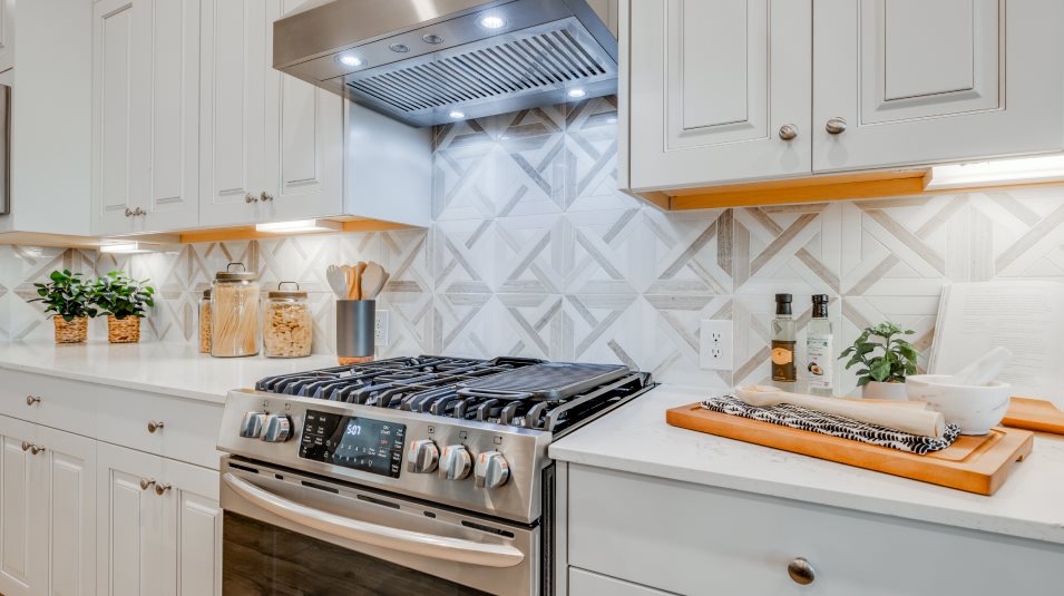 Kimball all-new stainless steel appliances including a gas range with hood