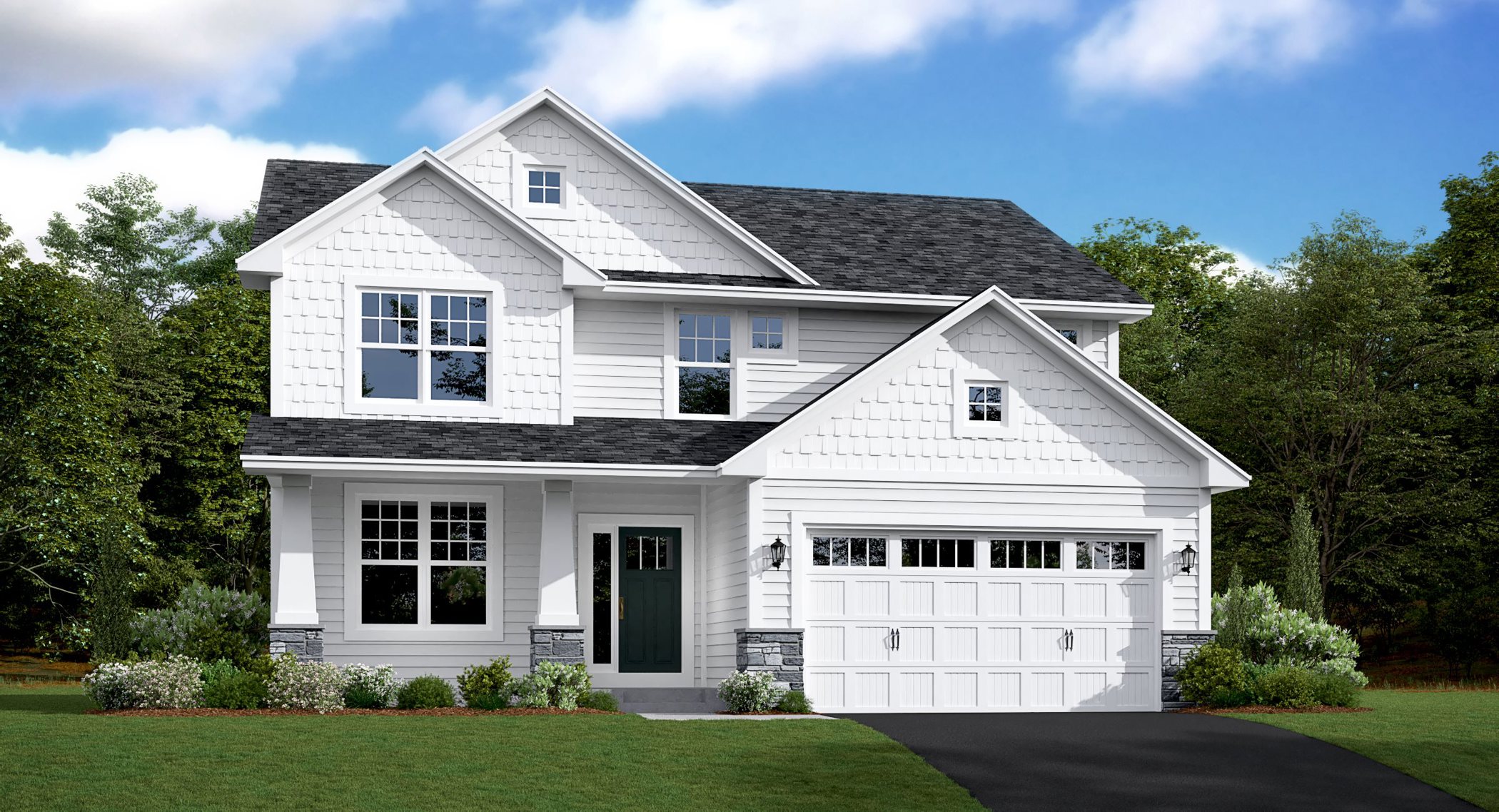 Lewis exterior rendering Cottage