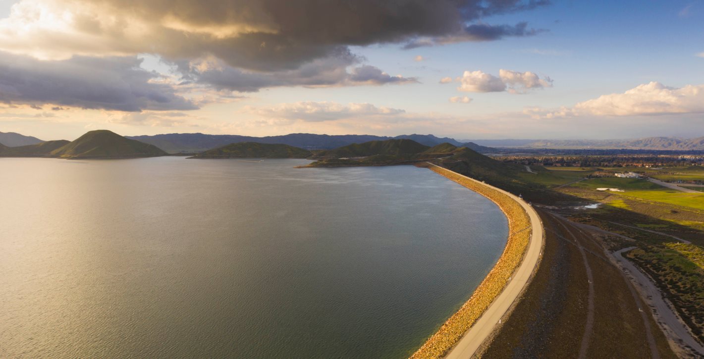 Diamond Valley lake aerial