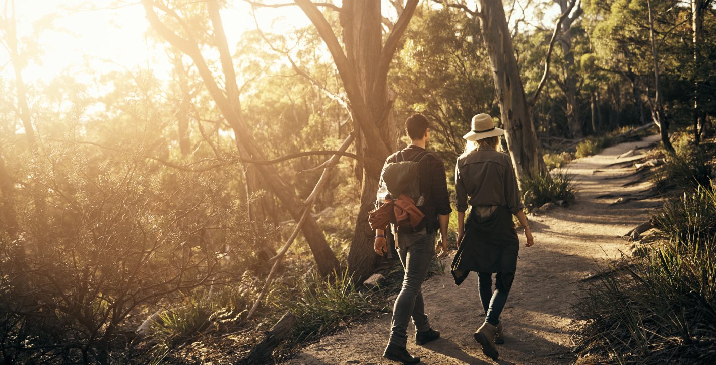 Couple hiking