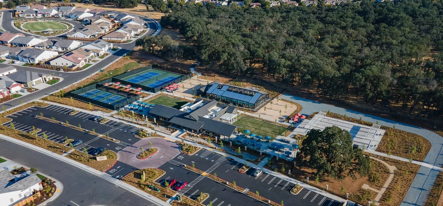 Heritage Placer Vineyards clubhouse aerial amenity
