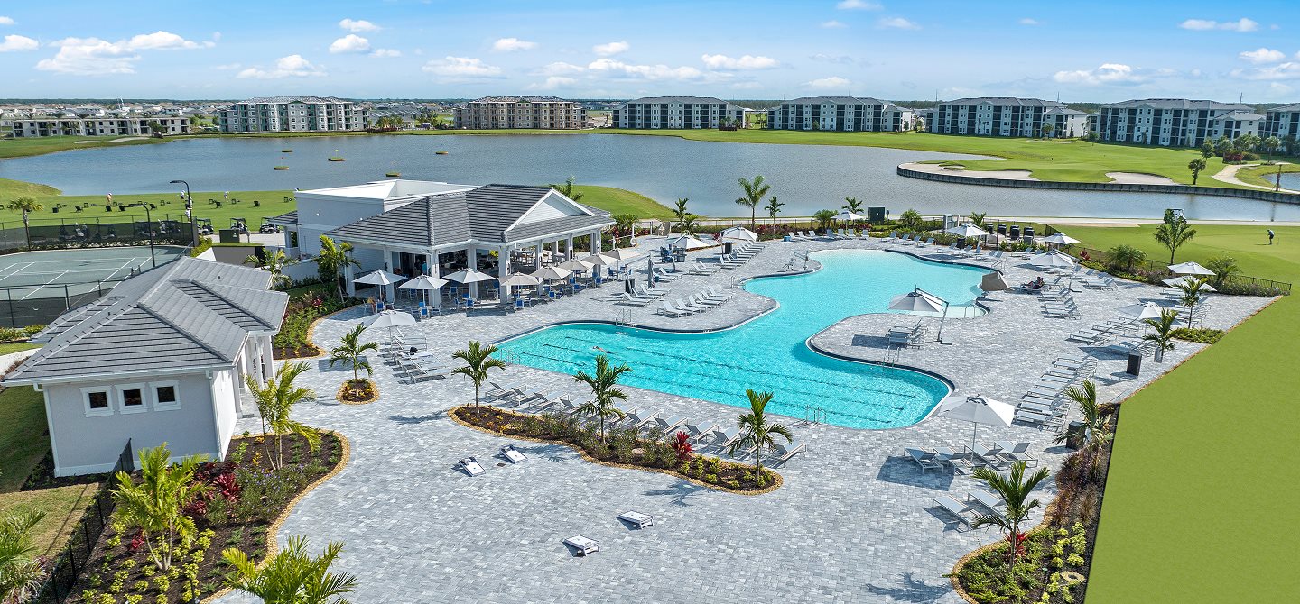 The National golf & country club Pool aerial view