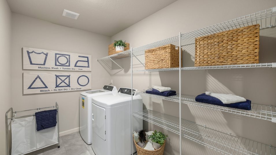 Laundry room with washer and dryer