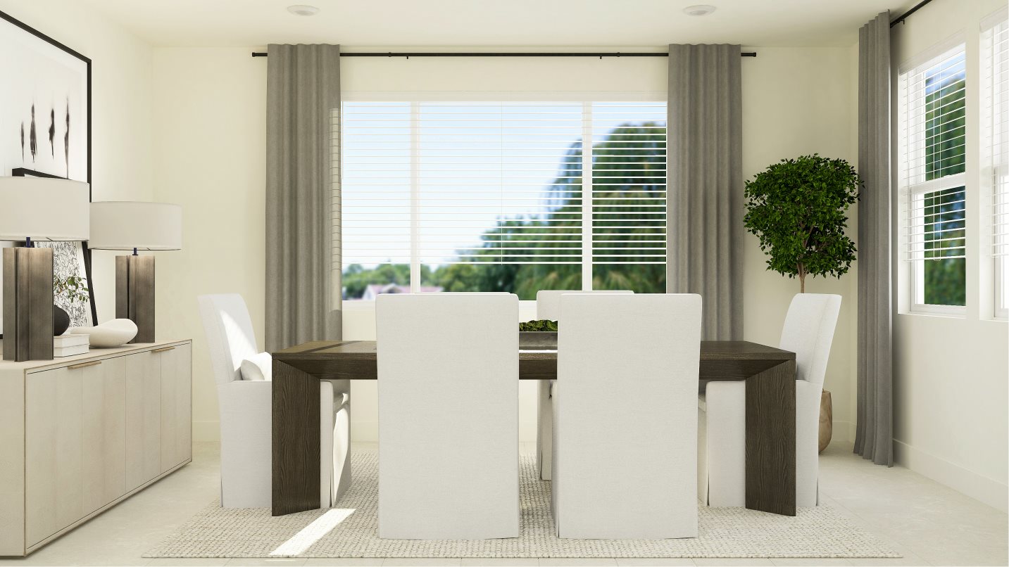 Furnished dining space