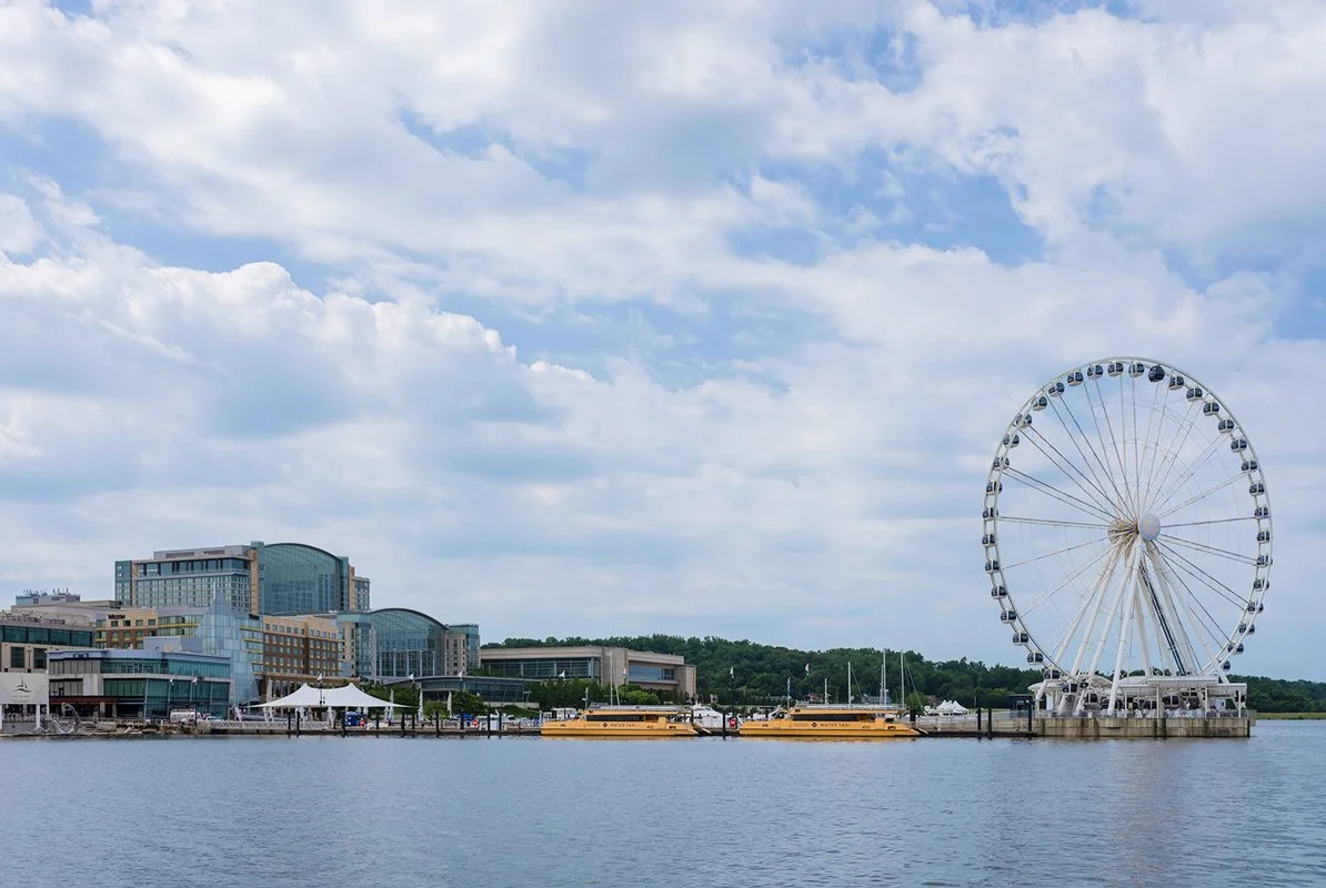 Waterfront scene at National Harbor 