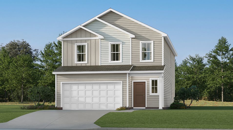 Farmhouse-inspired exterior