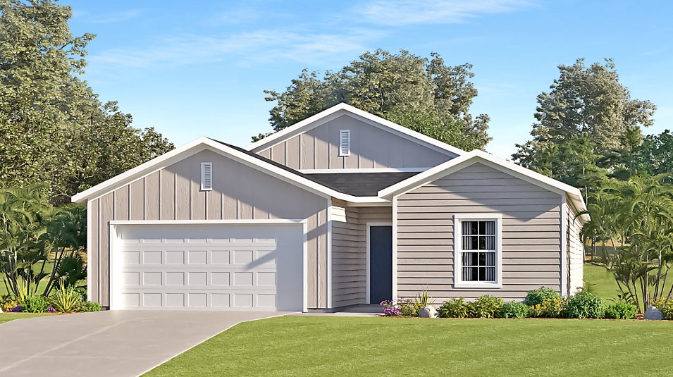 A farmhouse-inspired ranch exterior