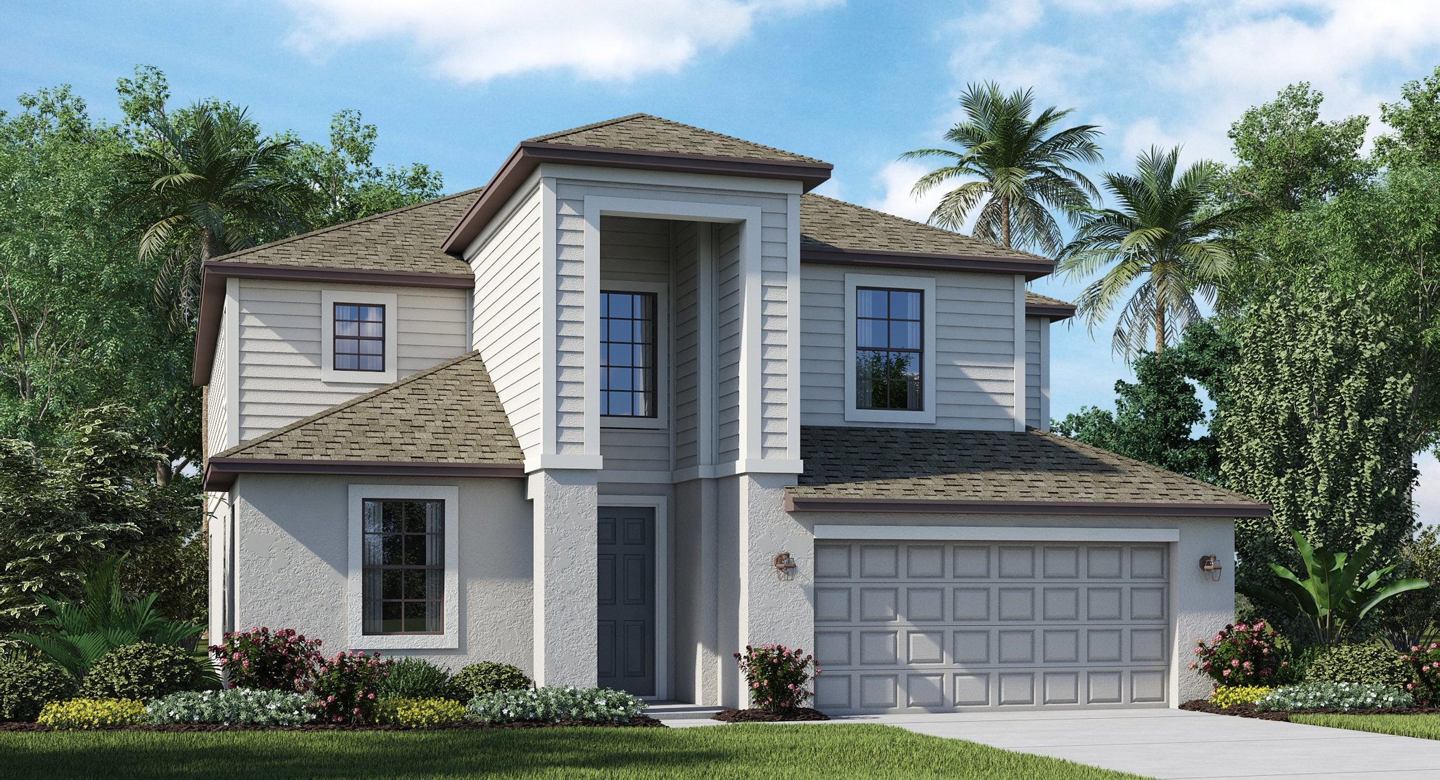 A modern coastal exterior rendering of Amalfi