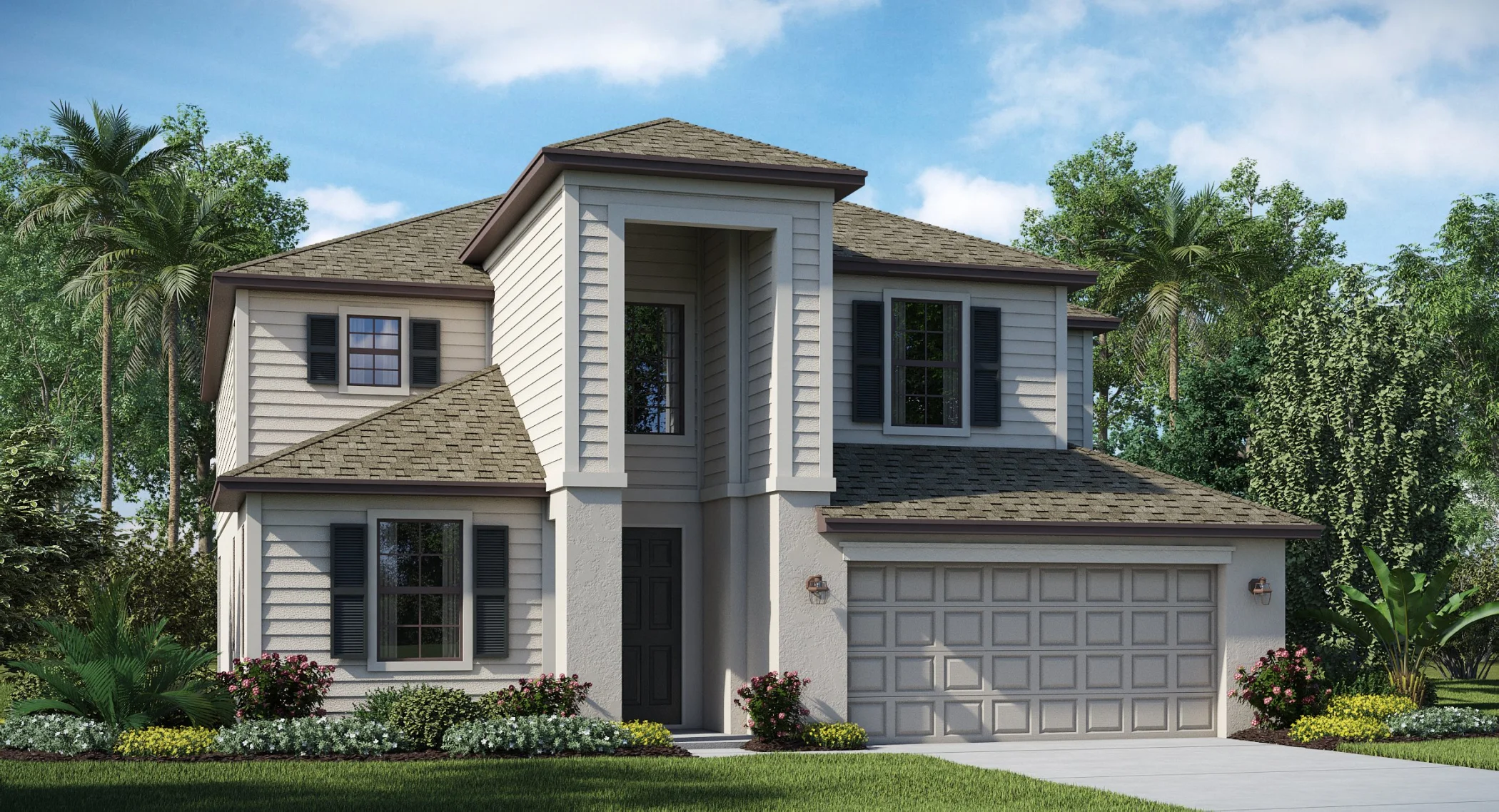A modern coastal exterior rendering of Amalfi
