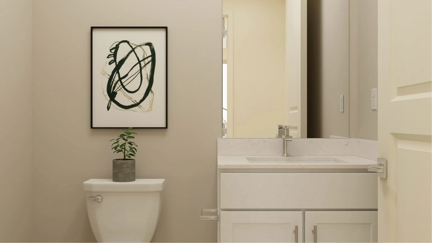 Powder room interior