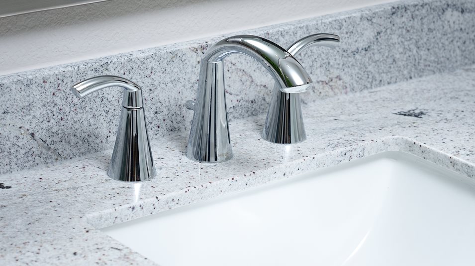 High-arc chrome plumbing fixtures and bath hardware