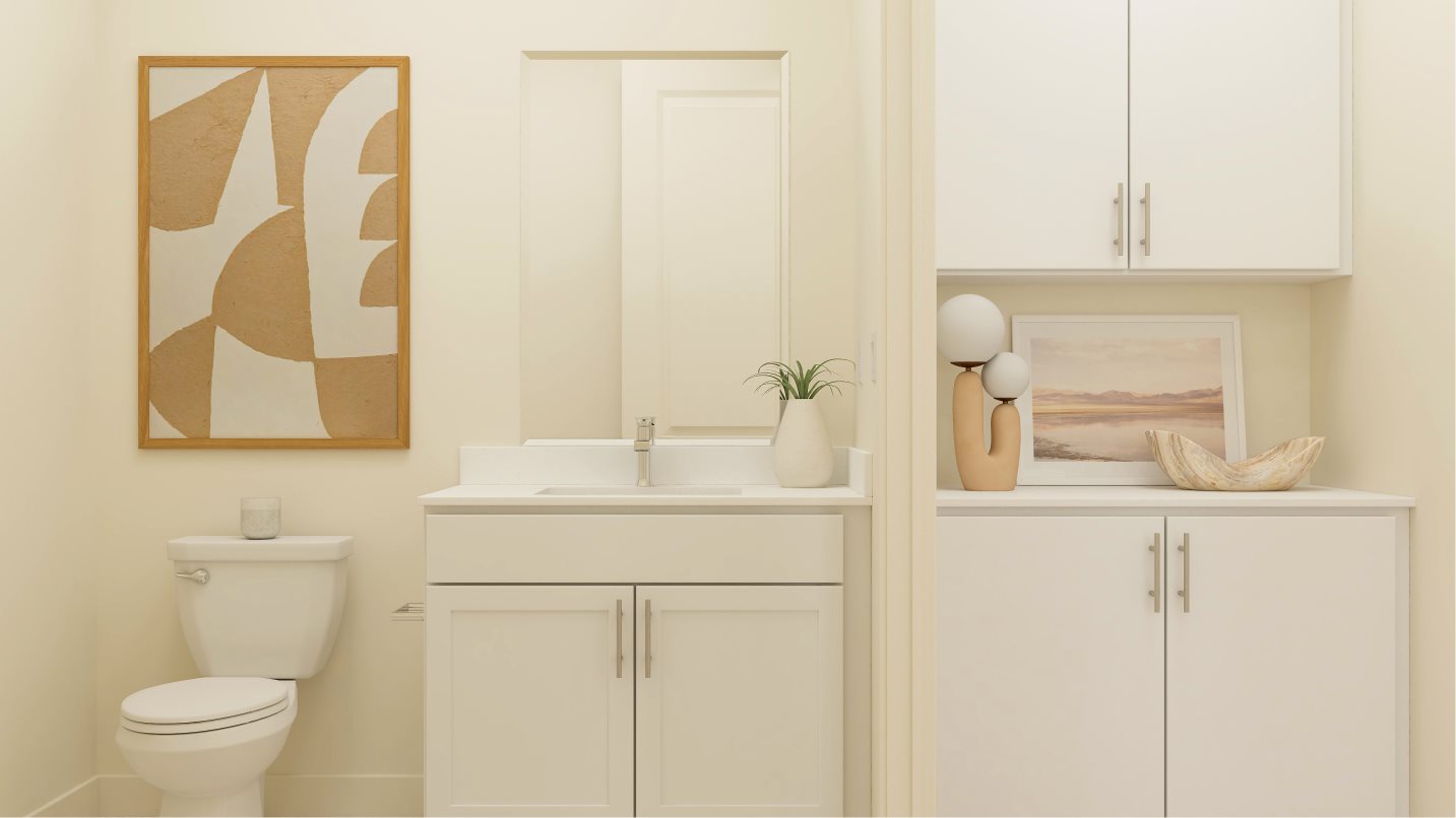 Powder room interior