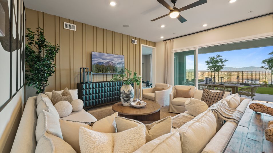 Furnished living room with outdoor access