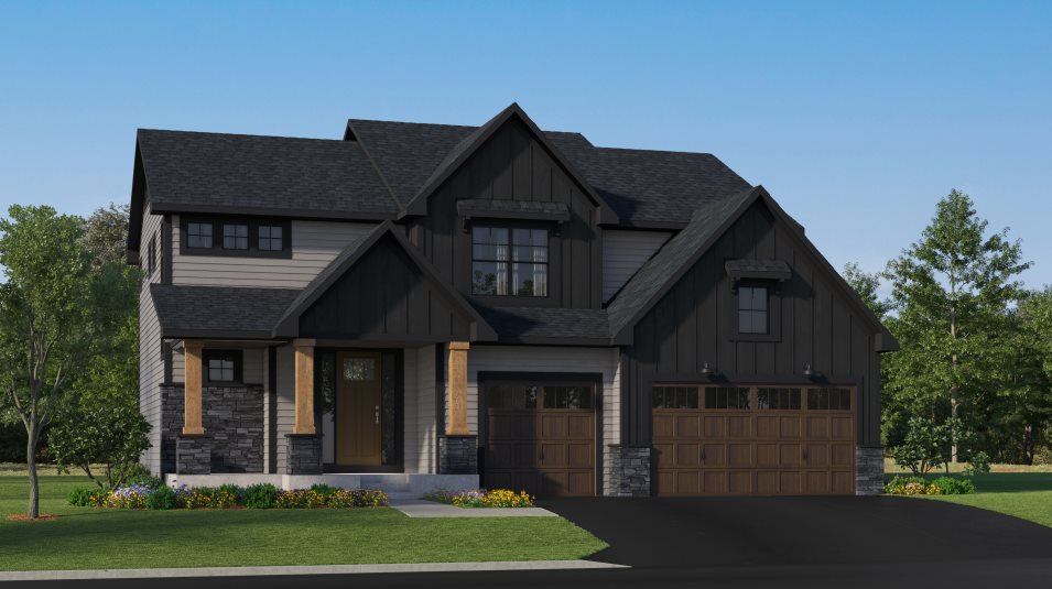 Carmel Exterior Rendering Farmhouse