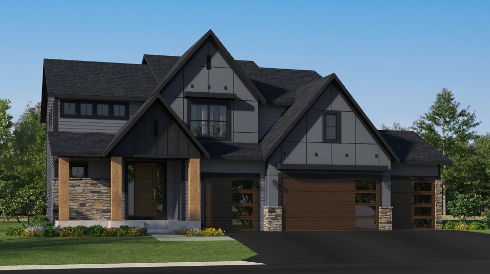 Carmel Exterior Rendering Modern Tudor D4