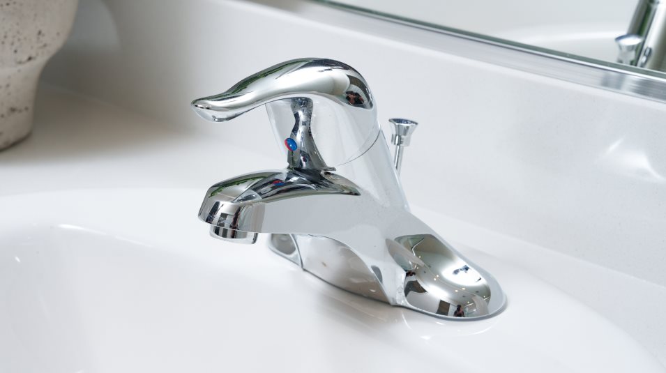 Chrome faucet and plumbing fixtures
