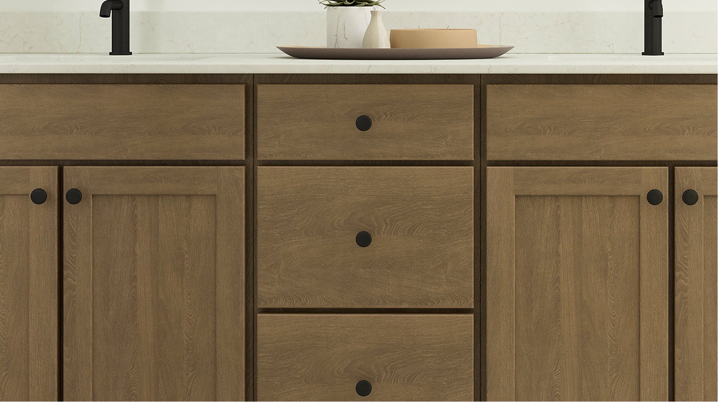 Timberlake Sonoma cabinetry in Maple Almond 