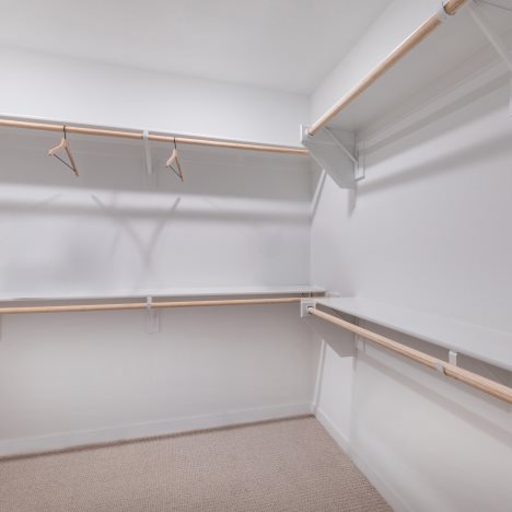 Owners walk in closet