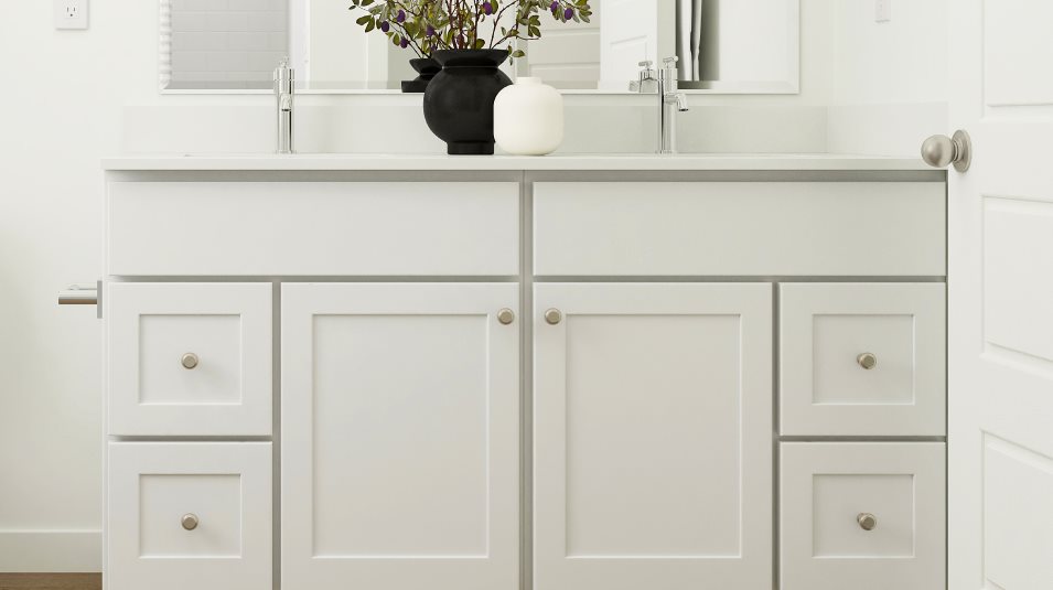Top Shelf cabinetry in the kitchen and bathrooms