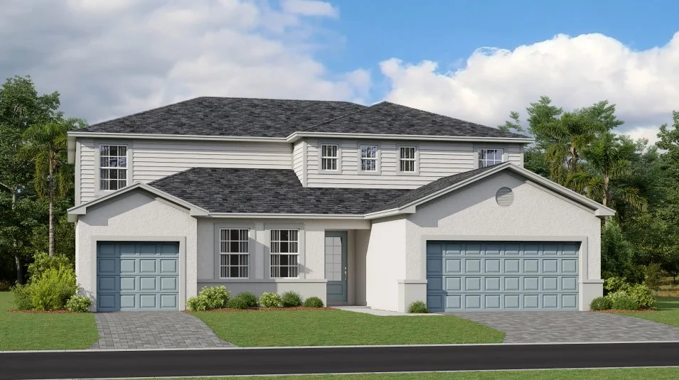 A traditional exterior with a hipped roofline