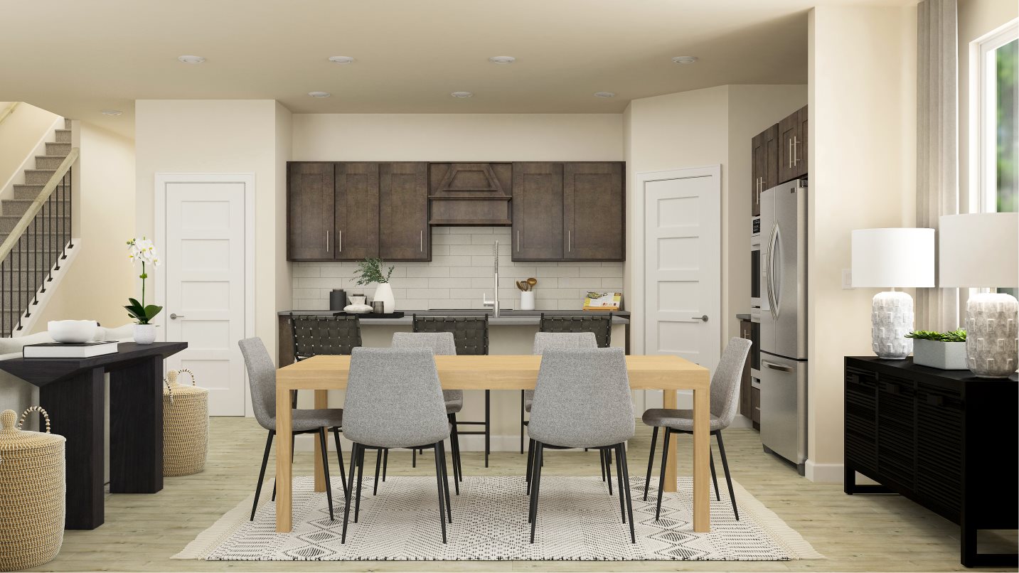Dining space near the kitchen