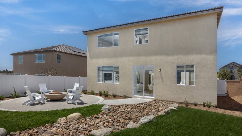 Residence two back exterior with small patio