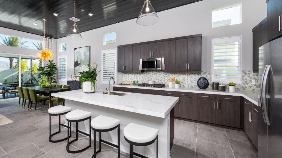 kitchen island and cabinets