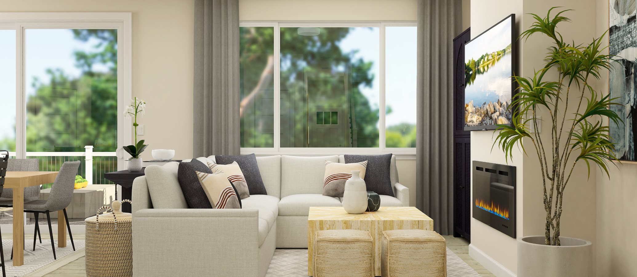 Furnished great room