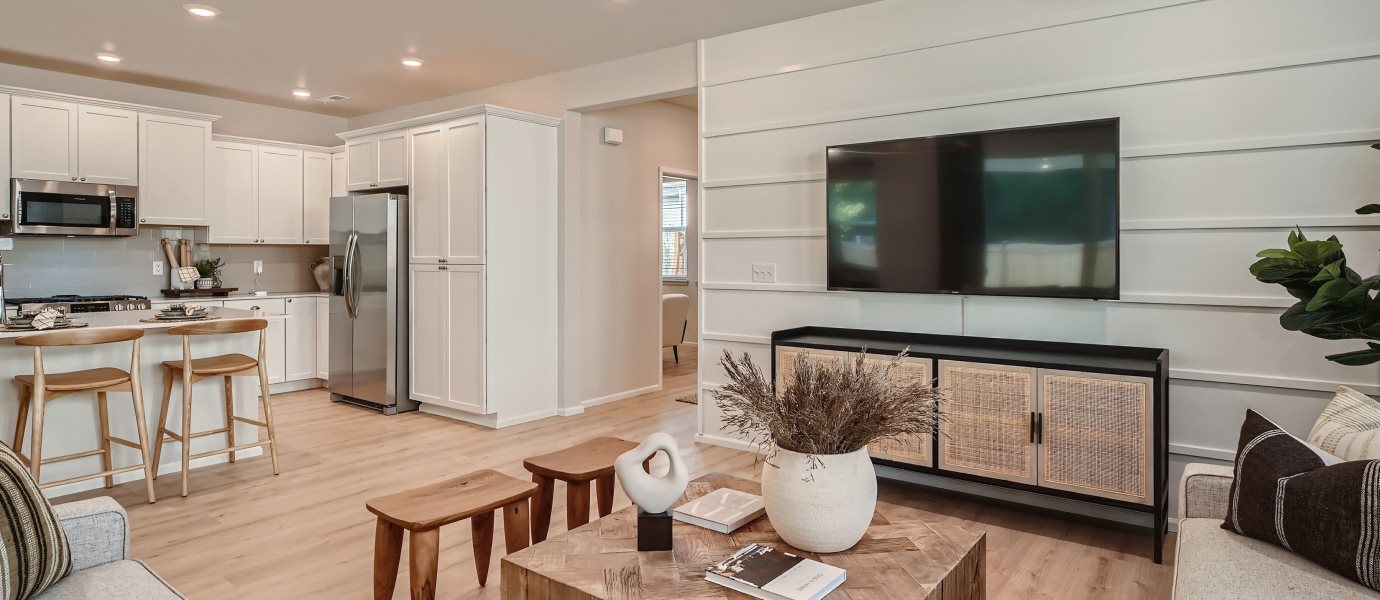 Great room and kitchen