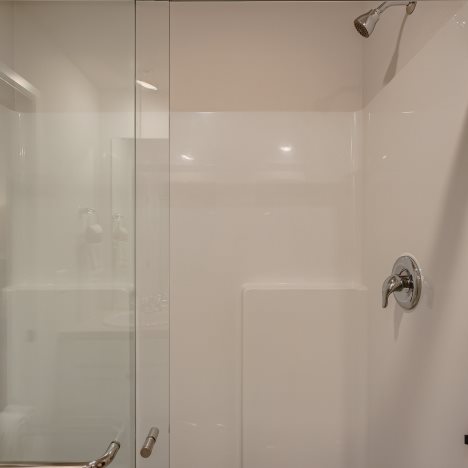 Glass enclosed shower